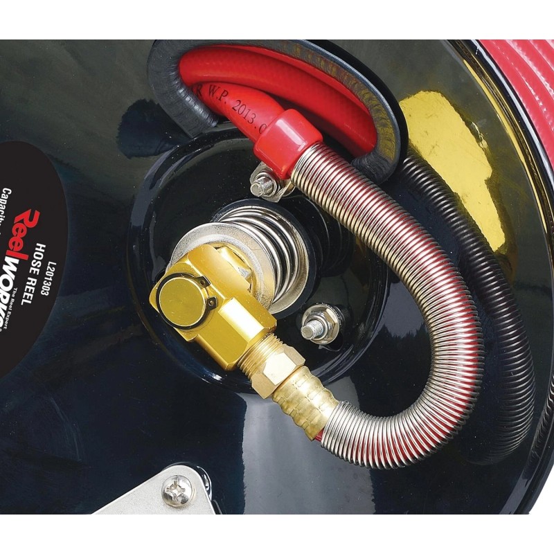 Reelworks Air Hose Reel Tool Retractable Hand Crank 3/8" Inch