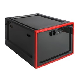 Caja de bloqueo de medicamentos – Caja de bloqueo de refrigerador para clóset de almacenamiento de alimentos, caja de seguridad transparente con combi