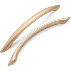 L&lonpa 10 Pack Matte Gold Cabinet Handles-5 inch/128mm Screw Spacing Arch Drawer Pulls Hardware, Modern Style Cabinet Pulls for Kitchen Cabinets Cupboard Bedroom Bathroom Dresser