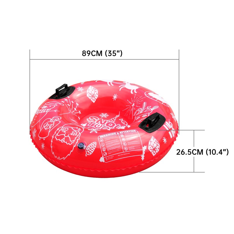 Inflatable Ski Ring PVC Sledding Tube Thicken Snow Tubing Winter