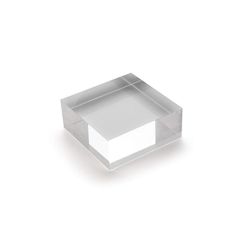 Acrylic Block 100 x 100 x 40 mm Transparent, All-Round