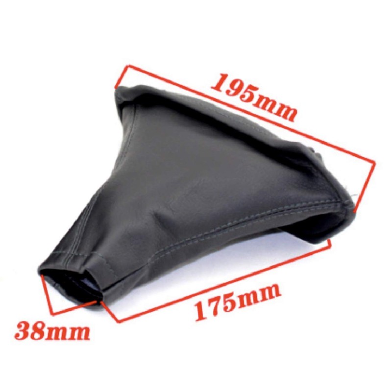 Donally Leather Shift Boots Side Brake Cover, Black, General Purpose