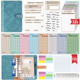 Budget Planner German Money Saving - Bug Planner Start Set with 8 Saving Challenges - Financial Planner Household Book - Money Organiser Savings Book - Cash Stuffing - Budget Binder A6 - Save with Envelope Method