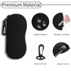 Sunglasses Case Ultra Light Neoprene Zipper Eyeglass Soft Case with
