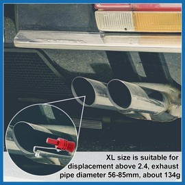 A ABSOPRO 2pcs XL Size Aluminum Alloy Universal Turbo Sound Exhaust Muffler Pipe Whistle Car Roar Maker Red Item Replacement