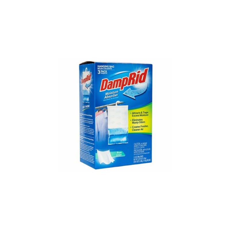 DampRid Pure Linen Hanging Moisture Absorber, 3 Pack, For Fresher,