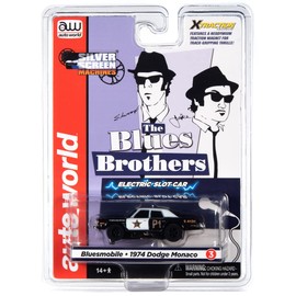 Auto World SC372-3 The Blues Brothers Bluesmobile 1974 Monaco HO Scale Electric Slot Car