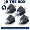 Pearwow 4 Pack Rubber Studs Shock Absorber,Rubber Anti Vibration Isolator