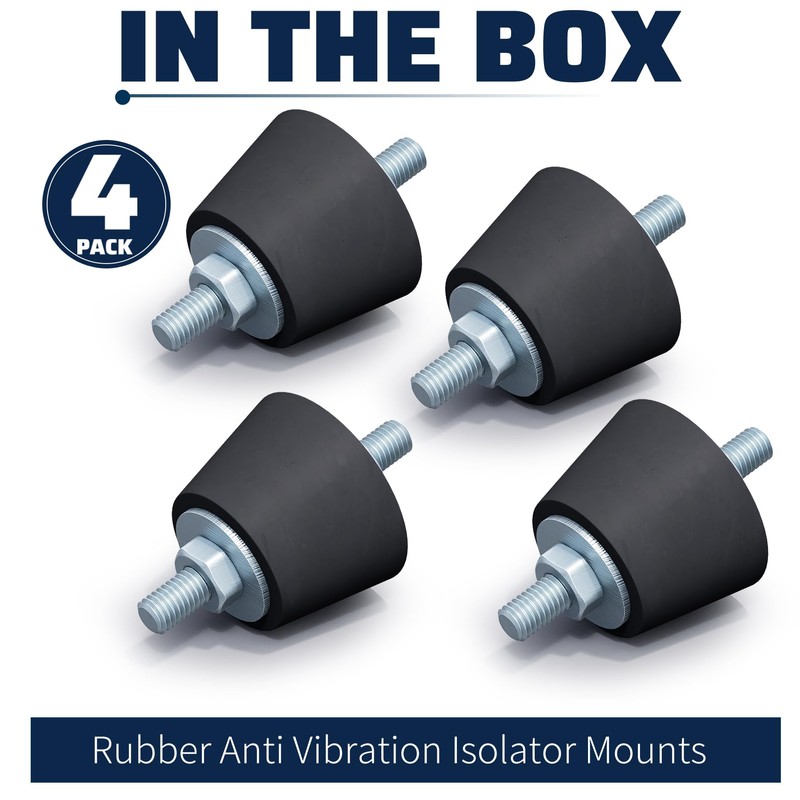 Pearwow 4 Pack Rubber Studs Shock Absorber,Rubber Anti Vibration Isolator