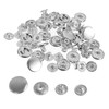 WedDecor 20mm S-Spring Press Studs 4 Part Silver Snap Fasteners