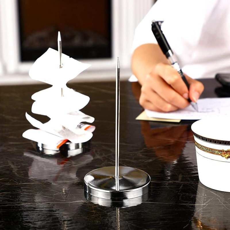 Silver Safe Memo Holder Spike Stick for Bill Receipt Note