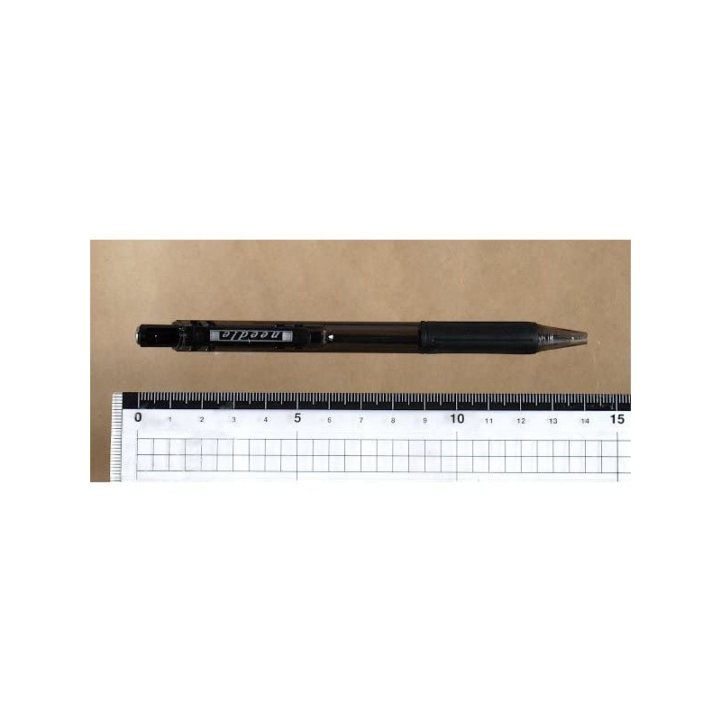 Retractable Ballpoint Pen, Black, 0.03 inches (0.7 mm), Pack of