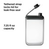 Rabbit Leak-Free Discreet Flask, Compact and Portable, Black Stainless Steel,