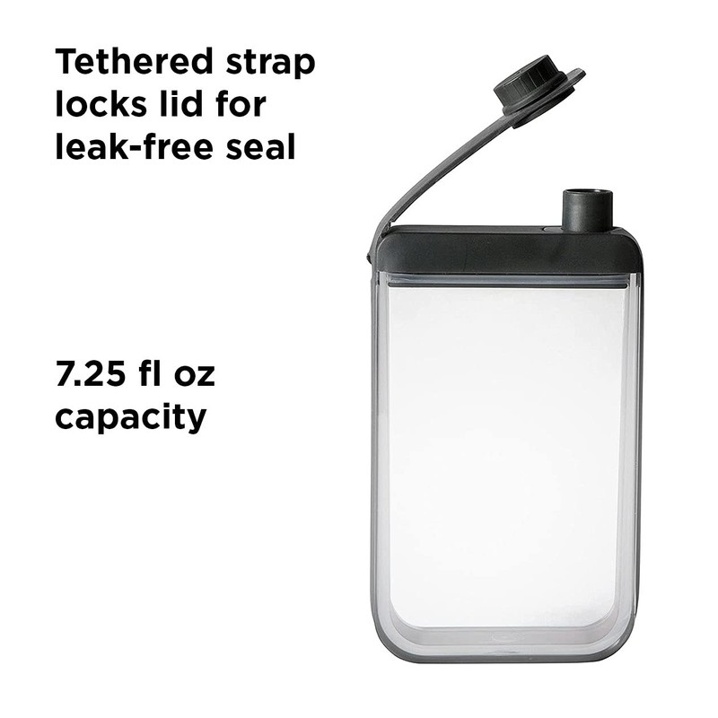 Rabbit Leak-Free Discreet Flask, Compact and Portable, Black Stainless Steel,