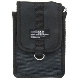 SK11 Handy Pouch with Mesh Pocket, Width 5.5 x Height 7.9 x Depth 2.4 inches (140 x 200 x 60 mm), F-745 Gray