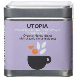 Organic Islands Utopia Greek Organic Herbal Tea Cube- Natural Remedy- Pennyroyal Calendula Petals Mandarin Zest 28.35 g