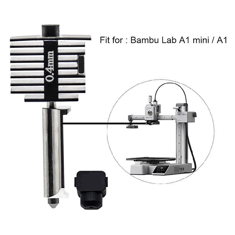 3D Printer Hotend Replacement 0.4mm Hardened Steel Nozzle Magnetic Suction