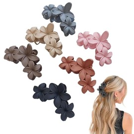 ヘアクリップ バレッタ 6点セット フラワーデザイン 髪留め 滑り止め 頭皮が痛くない おしゃれ まとめ髪 髪飾り 結婚式 パーティー デート オフィス 贈り物