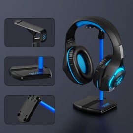 Tatybo Headphone Stand, Headphone Holder for Gamers for All Headsets Gaming PC Accessories Gaming Headset Stand