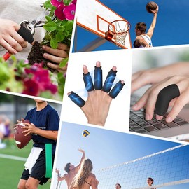 Luguiic Finger Ice Sleeves 5 Ice Packs for Fingers Thumbs & Toes Hot Cold Therapy For Arthritis Tendinitis Trigger Finger And Swollen Finger Black