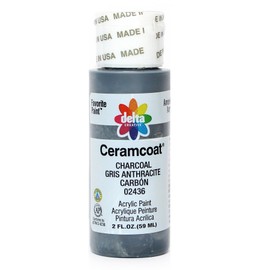 Delta Creative Ceramcoat Acrylic Paint in Assorted Colors (2 oz), 2436, Charcoal