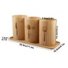 duisoad Bamboo Cutlery Holder, Utensil Holder, Cutlery Basket for Organising