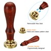 PATIKIL 25mm Round Blank Wax Seal Stamp, Removable Brass Head
