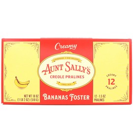 Aunt Sally's Creamy Bananas Foster Pralines, Gourmet Candy Pecan Clusters (Box of 12)
