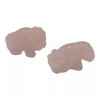 PremiumBead 2 Rose Quartz Hand Carved Bison / Buffalo Animal