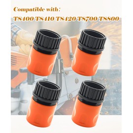 4Pcs Water Connector Coupling Sleeve 3/4" Compatible with Stihl TS400 TS410 TS420 TS700 TS800 Replace# 4201-670-1701 42016701701 503266003 503 26 60-03, 609 082 662 609082662 123120-4 (Orange)