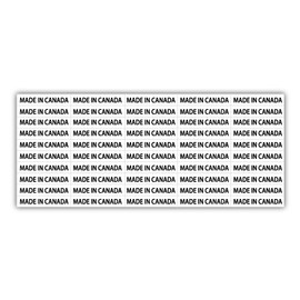 Made in Canada Label Decal Stickers – 1 Inch Labels, 50 Pack – Glossy Adhesive Seals for Packaging, Branding, Shipping, Weatherproof UV Resistant Sticker