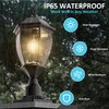 Solar Lamp Post Lights Outdoor Waterproof with Pier Mount Base,