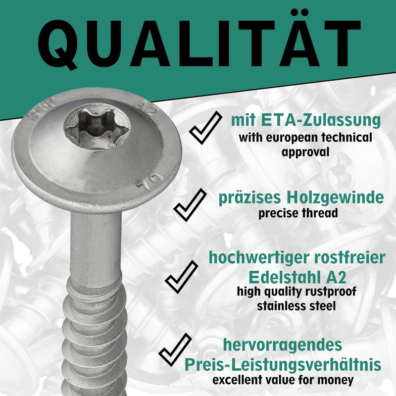 Flat Head Screws with Torx Drive (TX) | Stainless Steel