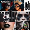 LIANGNISHI Halloween Black Lipstick & Face Paint - Black Lips,