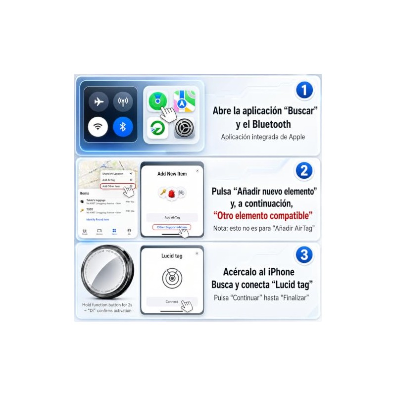 [Certificación Apple MFi] Smart Finder 4 Pack Compatible con Apple
