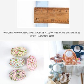 1 x Colourful T-Shirt Yarn Knitting Yarn Fabric Crochet Fabric for DIY Knitwear Item No. (# 55 Blue & Orange)