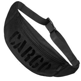 CARGO by OWEE Belt Bag Handmade Chest Bag Men Women Stylish Bum Bag Girls Boys Cross Bag Travel Gadgets Sports Hip Bag Cordura Waterproof Cut Resistant Anti-Theft, black