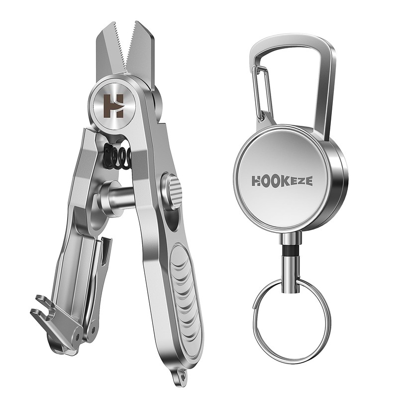 HOOK-EZE Fishing Line Cutter, Fly Fishing Nippers with Retractors and