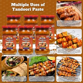 Rani Tandoori Paste (No Colors) 10.5oz (300g) Glass Jar, Pack of 5+1 FREE ~ For Tandoori Chicken, Chicken Tikka, Paneer Tikka | All Natural | NON-GMO | Kosher | Vegan | Gluten Free | Indian Origin