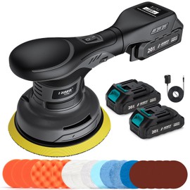 JUSFIT Cordless Car Buffer Polisher for Makita 18V Battery, 6-Speed Brushless Motor, 6-Inch Pad, 3.0LB Lightweight, Dual Action Random Orbital, Car Detailing, Boat, Wood & Furniture