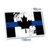 Black Canada Thin Blue Line Splash Ink Flag,3x5 FT Honoring