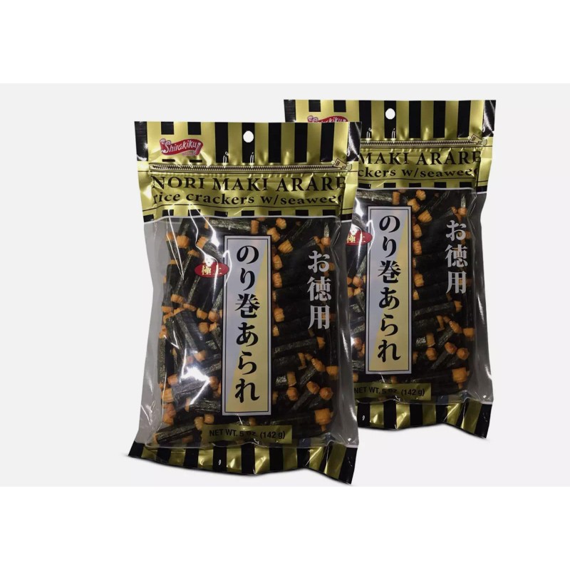 Shirakiku Japanese Nori Maki Arare Rice Crackers Savory Seaweed 5