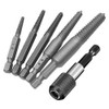 Kigauru 6Pcs Damaged Screw Extractor Set Steel Screw Remover 1/4