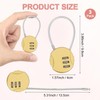 M METERXITY 3-Pack Combination Locker Lock, 3 Digit Round Shaped