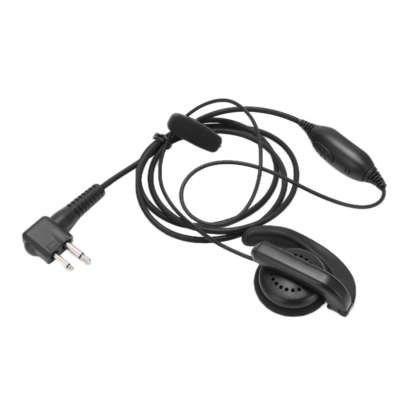 Walkie Talkie Headset Intercom 2 Way Radio Black Earphones Universal