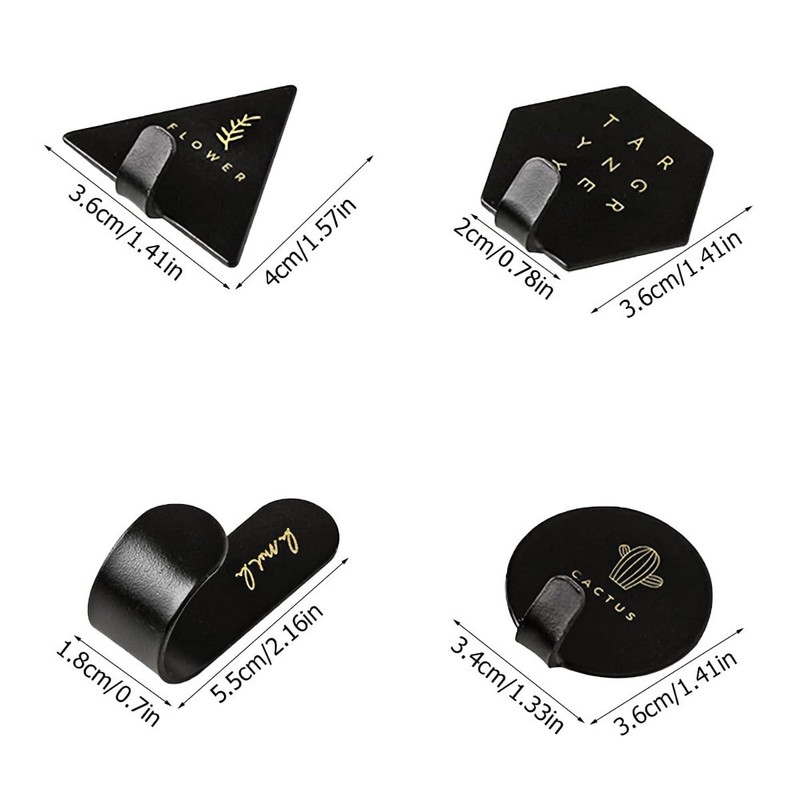 4 Ganchos de Pared Autoadhesivos de Metal, Percheros para Ropa,