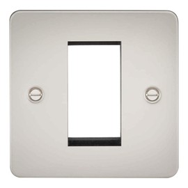 Knightsbridge FP1GPL Flat Plate Modular Faceplate, Pearl, 1G