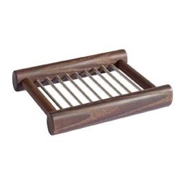 Redecker Soap Tray ThermoWood/Stainless Steel