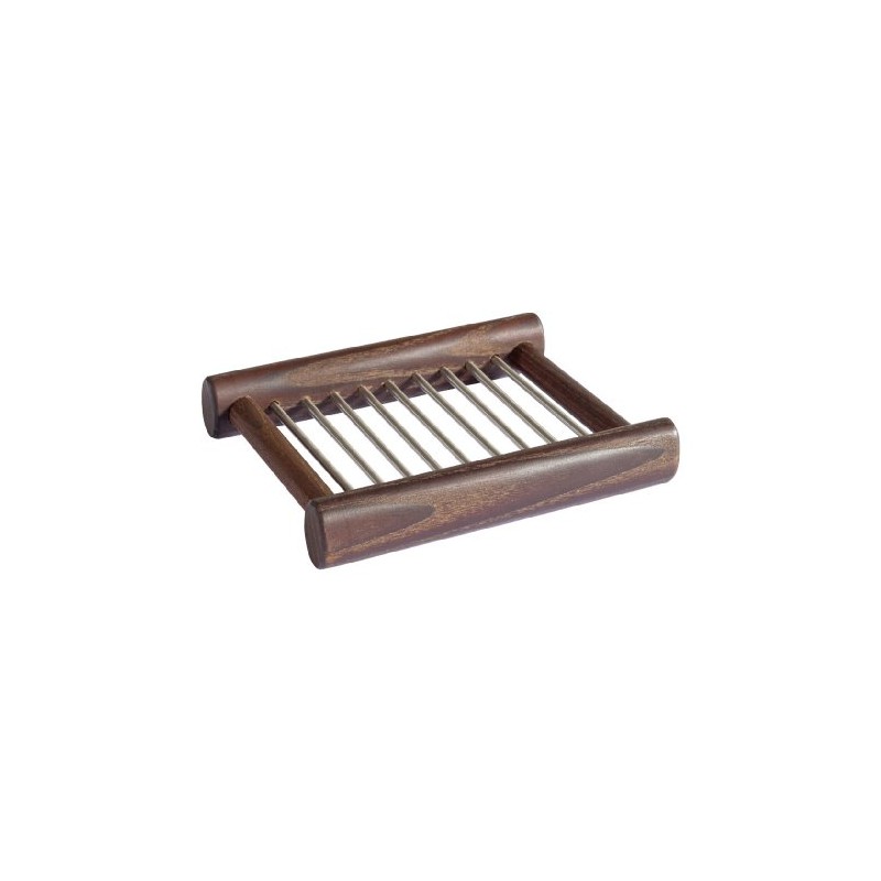 Redecker Soap Tray ThermoWood/Stainless Steel