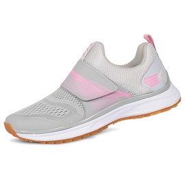 Women's Cycling Shoes for Indoor Cycling, Breathable Mesh Upper Indoor Bike Shoes with SPD Cleats - Lightweight Secure Fit for Spin Classes Grey